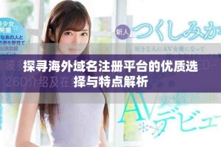 探尋海外域名注冊平臺的優(yōu)質(zhì)選擇與特點解析