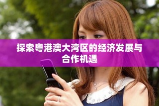 探索粵港澳大灣區(qū)的經(jīng)濟(jì)發(fā)展與合作機(jī)遇