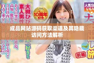 成品網(wǎng)站源碼獲取渠道及其隱藏訪問方法解析