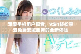 蘋果手機(jī)用戶福音，9塊1輕松享受免費(fèi)安裝服務(wù)的全新體驗(yàn)