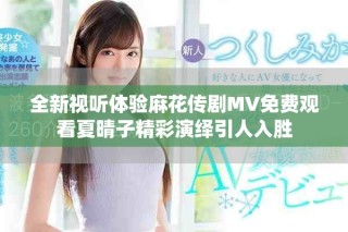 全新視聽體驗(yàn)麻花傳劇MV免費(fèi)觀看夏晴子精彩演繹引人入勝