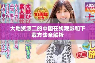 大地資源二的中國在線觀影和下載方法全解析