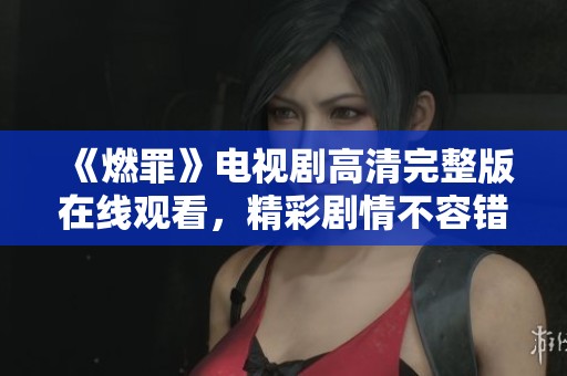 《燃罪》電視劇高清完整版在線觀看，精彩劇情不容錯過