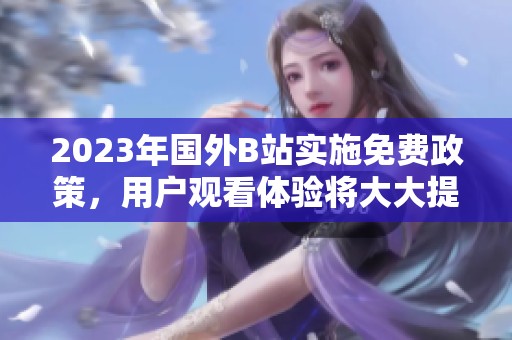 2023年國外B站實施免費政策，用戶觀看體驗將大大提升