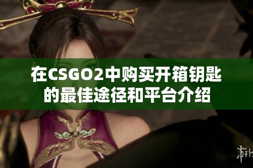 在CSGO2中購(gòu)買開(kāi)箱鑰匙的最佳途徑和平臺(tái)介紹