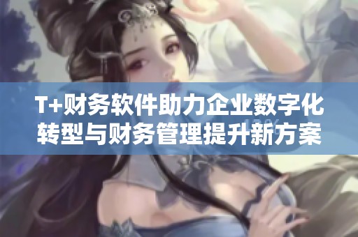 T+財(cái)務(wù)軟件助力企業(yè)數(shù)字化轉(zhuǎn)型與財(cái)務(wù)管理提升新方案