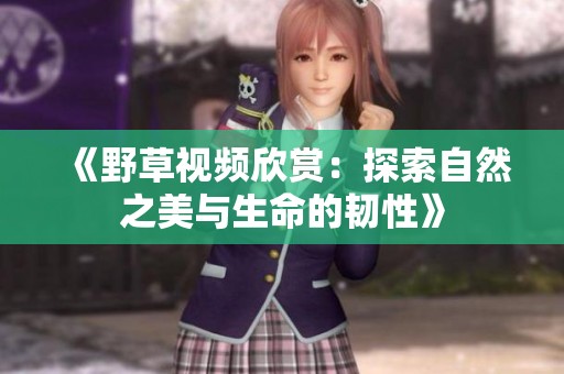 《野草視頻欣賞：探索自然之美與生命的韌性》