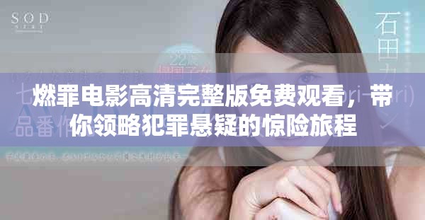 燃罪電影高清完整版免費觀看，帶你領(lǐng)略犯罪懸疑的驚險旅程