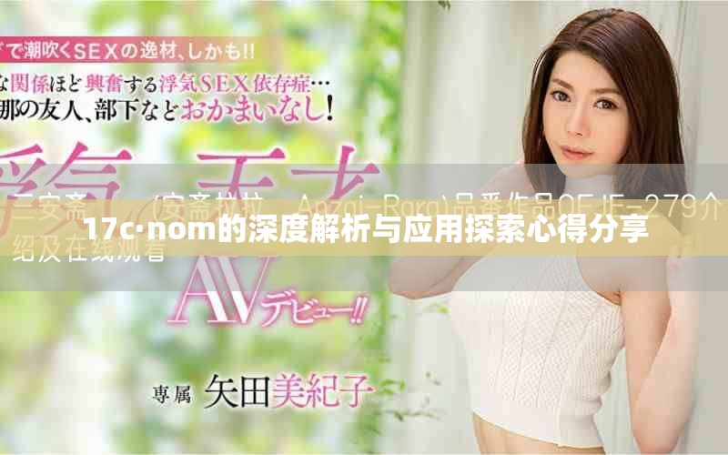 17c·nom的深度解析與應(yīng)用探索心得分享