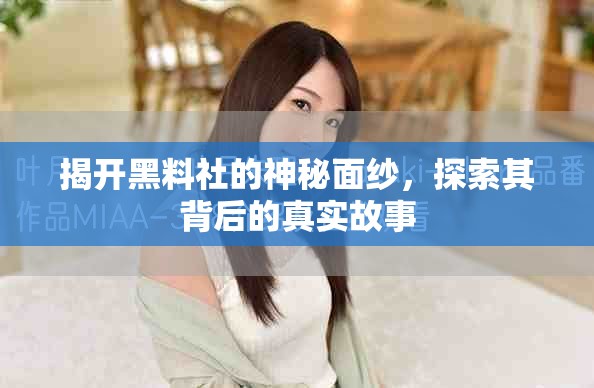 揭開黑料社的神秘面紗，探索其背后的真實故事