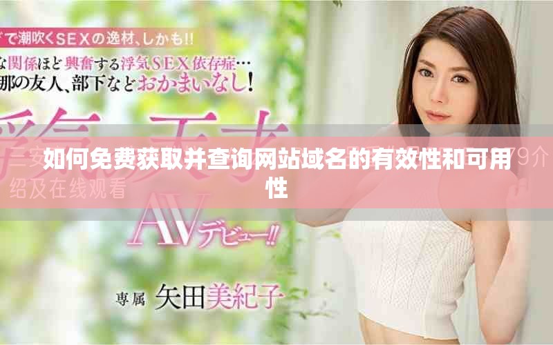如何免費獲取并查詢網(wǎng)站域名的有效性和可用性