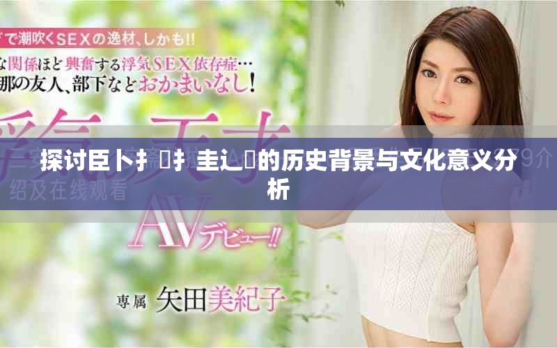 探討臣卜扌喿扌圭辶畐的歷史背景與文化意義分析